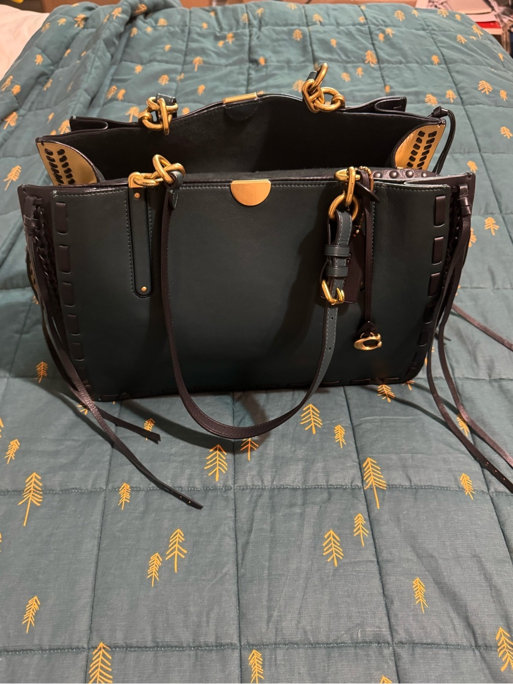 Coach Dreamer 34 Colorblock tote with whipstitch - Picture 3 of 15